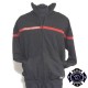 sweat sapeurs pompiers casque f1 brode bande rouge grande taille