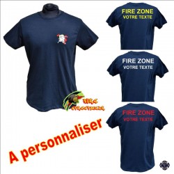 T-Shirt pompier Fire Zone à personnalisé "Belgian Origine"