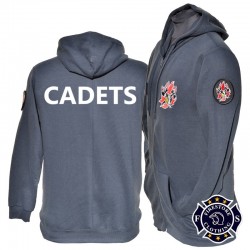 Sweat Cadets Pompiers "full zip avec capuche"