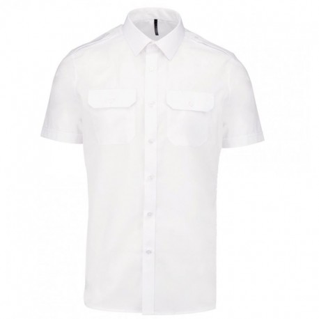 Chemise d'uniforme blanche Manches Courtes